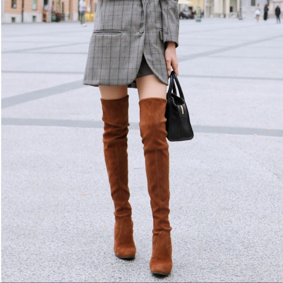 ✨2xHP✨ Gorgeous Chunky Heeled Over-The-Knee Boots - Picture 3 of 8